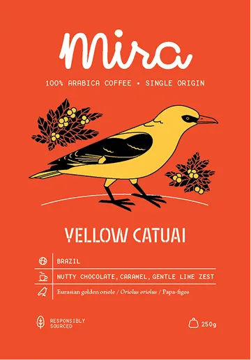 Yellow Catuai coffee bag