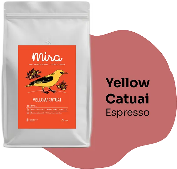 Yellow Catuai coffee bag
